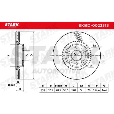 Tarcza hamulcowa Stark SKBD-0023313 SKBD-0023313 - foto 5