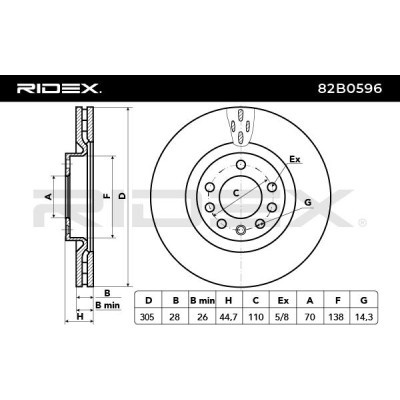 Tarcza hamulcowa RIDEX 82B0596 82B0596 - foto 6