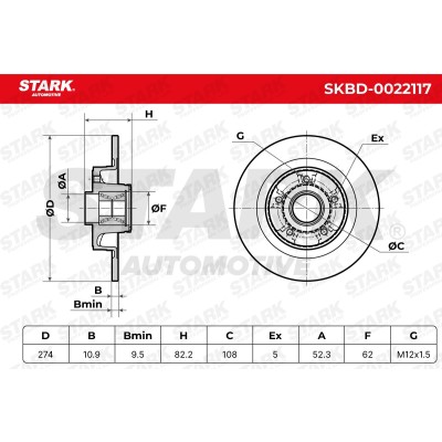 Tarcza hamulcowa Stark SKBD-0022117 SKBD-0022117 - foto 5