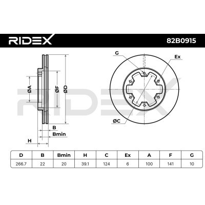 Tarcza hamulcowa RIDEX 82B0915 82B0915 - foto 7