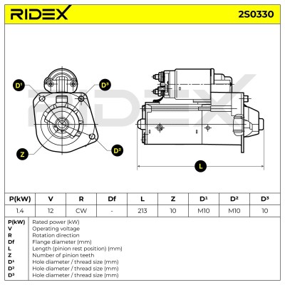 Rozrusznik RIDEX 2S0330 2S0330 - foto 7