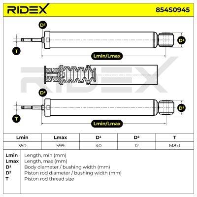 Amortyzator RIDEX 854S0945 854S0945 - foto 4