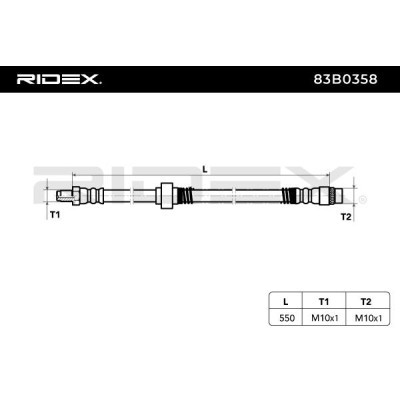 Przewód hamulcowy elast RIDEX 83B0358 83B0358 - foto 3