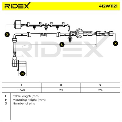 Czujnik ABS RIDEX 412W1121 412W1121 - foto 7