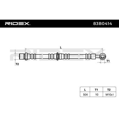 Przewód hamulcowy elast RIDEX 83B0414 83B0414 - foto 3