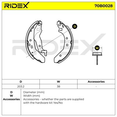 Klocki hamulcowe RIDEX 70B0028 70B0028 - foto 5