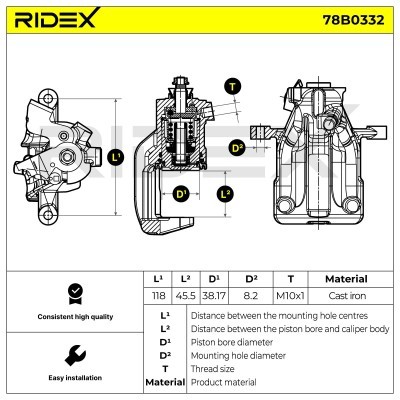 Zacisk Hamulcowy RIDEX 78B0332 78B0332 - foto 5