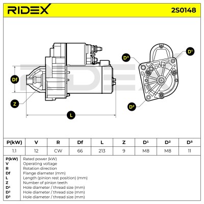 Rozrusznik RIDEX 2S0148 2S0148 - foto 6
