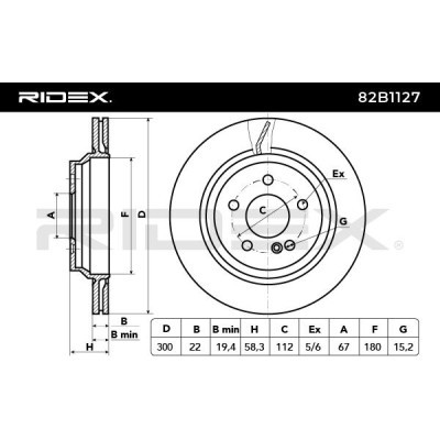 Tarcza hamulcowa RIDEX 82B1127 82B1127 - foto 3
