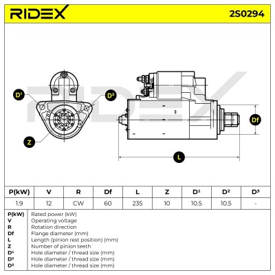 Rozrusznik RIDEX 2S0294 2S0294 - foto 7