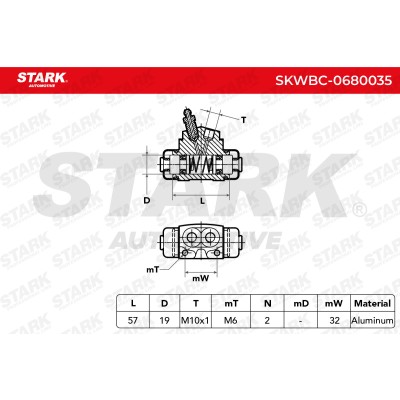 Cylinderek hamulcowy Stark SKWBC-0680035 SKWBC-0680035 - foto 8