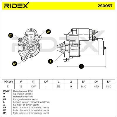 Rozrusznik RIDEX 2S0057 2S0057 - foto 7