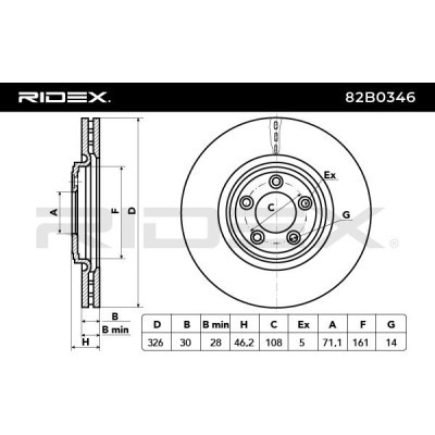 Tarcza hamulcowa RIDEX 82B0346 82B0346 - foto 4