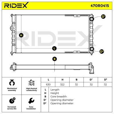 Chłodnica RIDEX 470R0415 470R0415 - foto 2