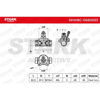 Cylinderek hamulcowy Stark SKWBC-0680053 SKWBC-0680053 - foto 5