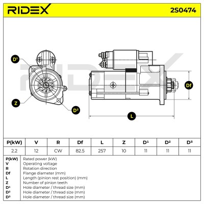 Rozrusznik RIDEX 2S0474 2S0474 - foto 7