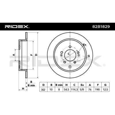 Tarcza hamulcowa RIDEX 82B1829 82B1829 - foto 9