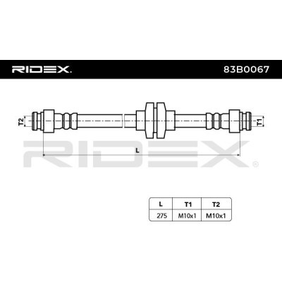 Przewód hamulcowy elast RIDEX 83B0067 83B0067 - foto 4