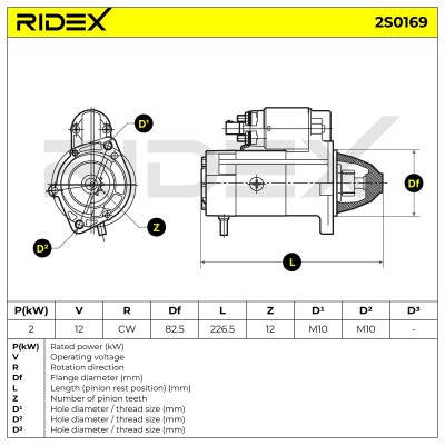 Rozrusznik RIDEX 2S0169 2S0169 - foto 7