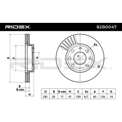Tarcza hamulcowa RIDEX 82B0047 82B0047 - foto 4