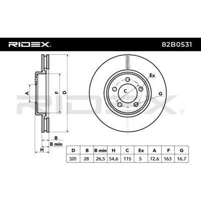 Tarcza hamulcowa RIDEX 82B0531 82B0531 - foto 5