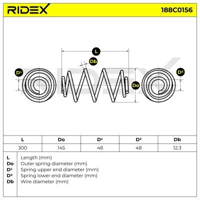 Sprężyna Zawieszenia RIDEX 188C0156 188C0156 - foto 5