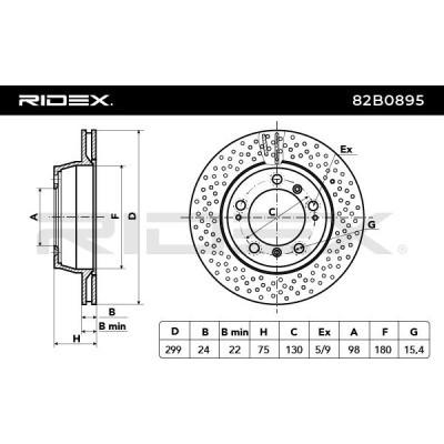 Tarcza hamulcowa RIDEX 82B0895 82B0895 - foto 6