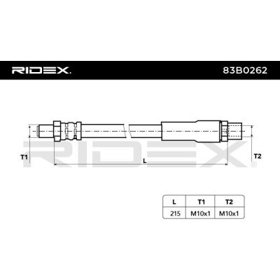 Przewód hamulcowy elast RIDEX 83B0262 83B0262 - foto 3
