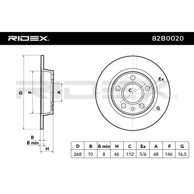 Tarcza hamulcowa RIDEX 82B0020 82B0020 - foto 7