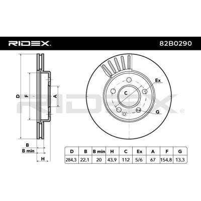 Tarcza hamulcowa RIDEX 82B0290 82B0290 - foto 4