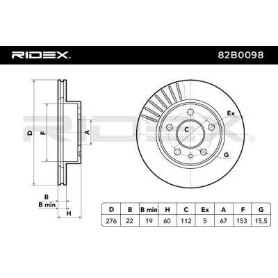 Tarcza hamulcowa RIDEX 82B0098 82B0098 - foto 5