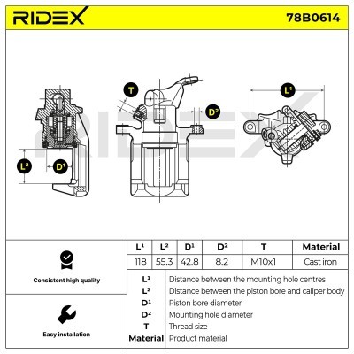 Zacisk Hamulcowy RIDEX 78B0614 78B0614 - foto 6