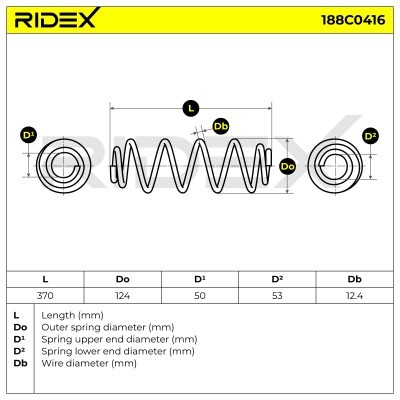 Sprężyna Zawieszenia RIDEX 188C0416 188C0416 - foto 4