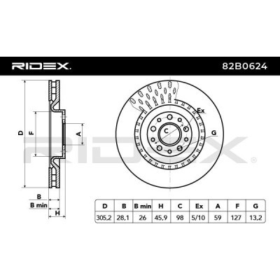 Tarcza hamulcowa RIDEX 82B0624 82B0624 - foto 6