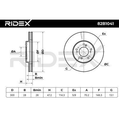 Tarcza hamulcowa RIDEX 82B1041 82B1041 - foto 7