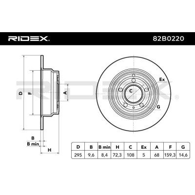 Tarcza hamulcowa RIDEX 82B0220 82B0220 - foto 3