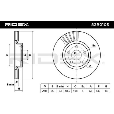 Tarcza hamulcowa RIDEX 82B0105 82B0105 - foto 5