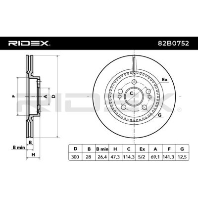 Tarcza hamulcowa RIDEX 82B0752 82B0752 - foto 6