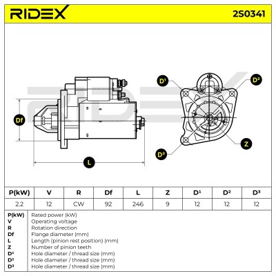 Rozrusznik RIDEX 2S0341 2S0341 - foto 6