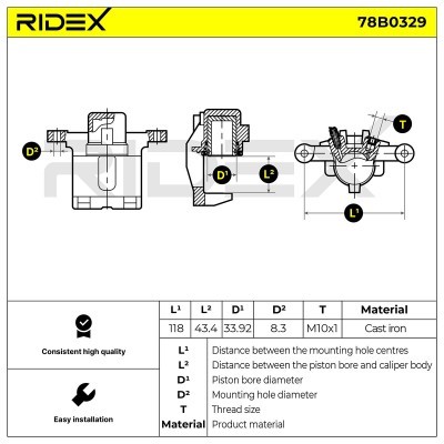 Zacisk Hamulcowy RIDEX 78B0329 78B0329 - foto 7