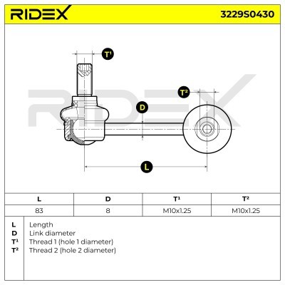 Łącznik Stabilizatora RIDEX 3229S0430 3229S0430 - foto 6