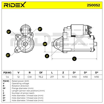 Rozrusznik RIDEX 2S0052 2S0052 - foto 6