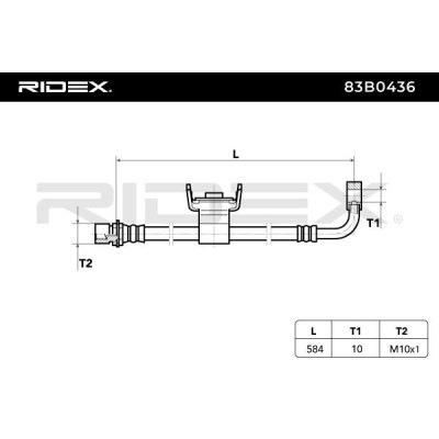 Przewód hamulcowy elast RIDEX 83B0436 83B0436 - foto 4