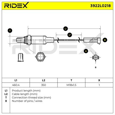 Sonda Lambda RIDEX 3922L0218 3922L0218 - foto 5