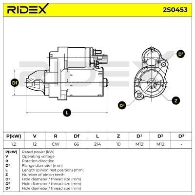 Rozrusznik RIDEX 2S0453 2S0453 - foto 7