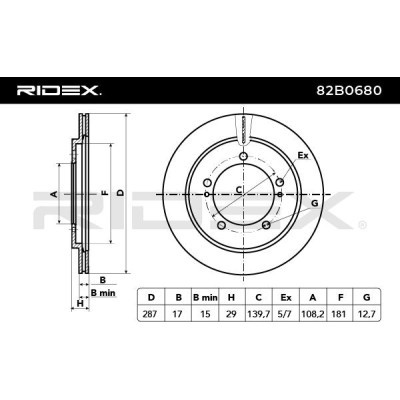 Tarcza hamulcowa RIDEX 82B0680 82B0680 - foto 6