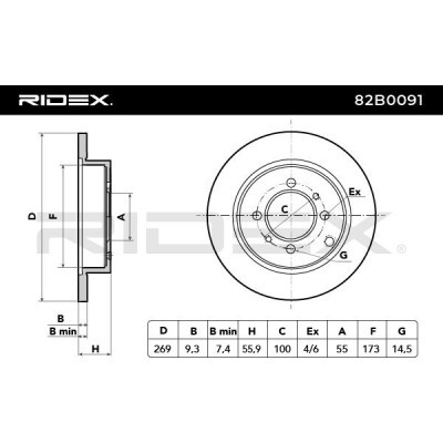 Tarcza hamulcowa RIDEX 82B0091 82B0091 - foto 4
