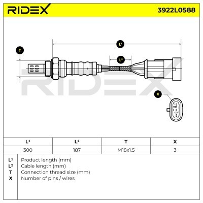 Sonda Lambda RIDEX 3922L0588 3922L0588 - foto 6