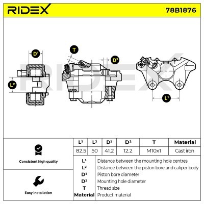 Zacisk Hamulcowy RIDEX 78B1876 78B1876 - foto 6