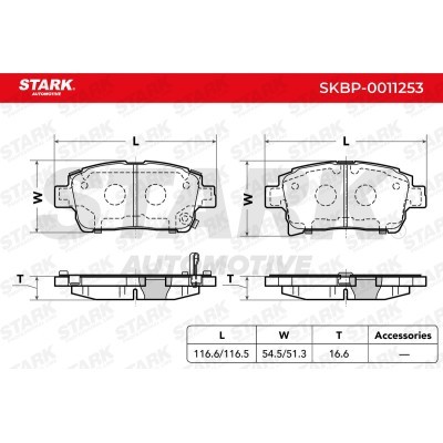 Klocki hamulcowe Stark SKBP-0011253 SKBP-0011253 - foto 3